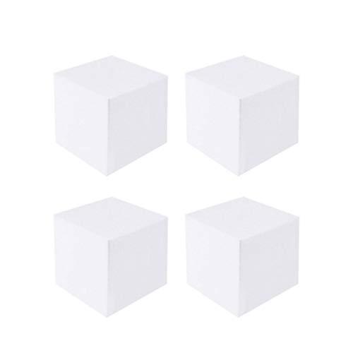 SUPVOX 4 peças de cubos de espuma de artesanato quadrado bloco de isopor blocos de espuma de poliestireno para modelagem de escultura projetos de arte artesanato faça você mesmo