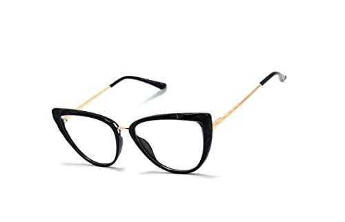 Óculos Armação Feminino Gatinho Com Lentes Sem Grau Ab-1011 (Preto)