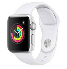 Apple Watch S3 Sport Prata com Pulseira Esportiva Branca, 38 mm, Bluetooth e 8 GB