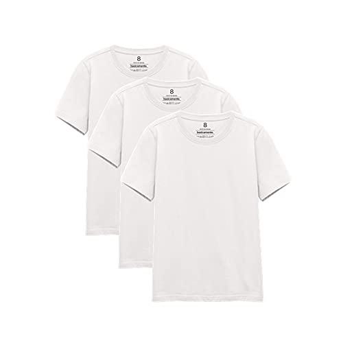 Kit 3 Camisetas Gola C Unissex; basicamente; Branco 10