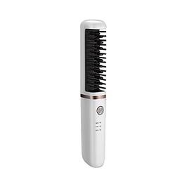 Eastdall Escova de alisamento de cabelo para mulher Escova de alisamento de cabelo USB Escova de alisamento de cabelo sem fio Pente de alisamento de cabelo com anti-escaldadura Recurso 3 nívei