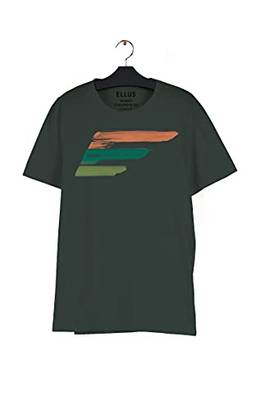 T-Shirt, Co Fine Maxi Easa Aquarela Classic Mc, Ellus, Masculino, Verde Escuro, P