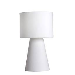 Abajur elegance tecido branco luminária mesa cúpula cabeceira quarto sala interior iluminação