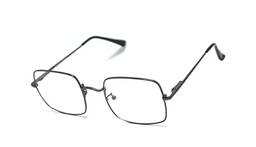 Óculos Armação Quadrado Grande Metal Feminino Masculino Com Lentes Sem Grau Ab-6815 Cor: Chumbo