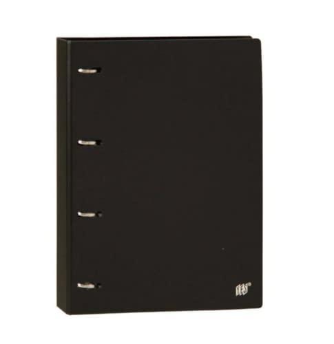 Caderno Argolado com 96 folhas e 5 divisórias - A4 - Polipropileno - Opaca - M PRETO