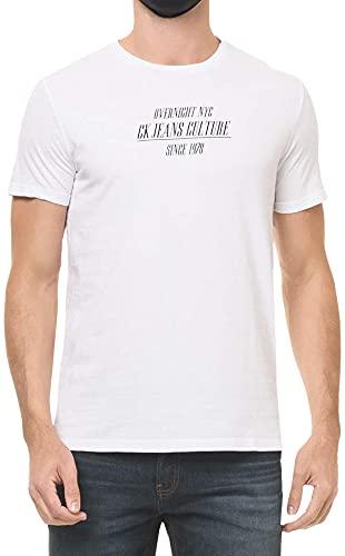Logo frase Calvin Klein, Calvin Klein, Camiseta, G, Composição: 100% Algodão