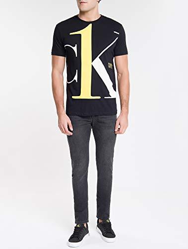 Camiseta Estampada, Calvin Klein, Masculino, Preto, P