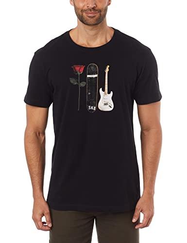 Camiseta,T-Shirt Vintage Rose Sk8 Guitar,Osklen,masculino,Preto,GG