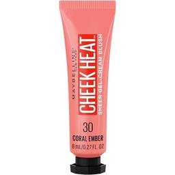MAYBELLINE Blush Cremoso em Gel Cheek Heat 30 Coral Ember, 8 ml