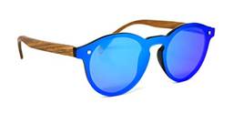 Óculos de Sol de Acetato com Madeira Tiana Blue