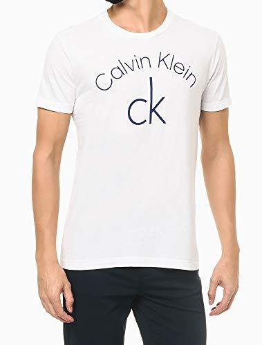 Camiseta Slim, Calvin Klein, Masculino, Branco, M