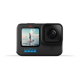 Câmera GoPro HERO10 Black à Prova com LCD Frontal, Vídeos 5.3K 60, Fotos 23MP, Chip GP2, HyperSmooth 4.0, Live Streaming 1080p, Webcam, Conexão Nuvem, Preta