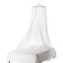 Aibecy Rede mosquiteira de cúpula branca universal de fácil instalação Rede suspensa de dossel para camas de solteiro ou king-size Redes berços