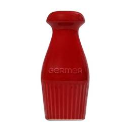 Pimenteiro em porcelana (Dispenser de pimenta), modelo assar ou servir, 150 ml, Germer, Vermelho