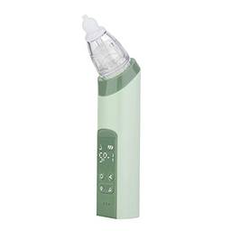 JJone Aspirador nasal para bebê aspirador elétrico para limpeza de nariz com 3 pontas de silicone e potências de sucção Lanterna embutida e música