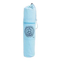 Bolsa para Tapete de Yoga Porta Mat Estampado Ganesha ou Om 100% algodão, com bolsos e comportamentos, alça justável, alta qualidade (Azul)