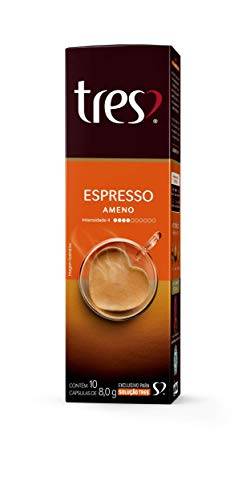 Cápsula de Café Espresso, Ameno, 10 Unidades, Tres, 3 Corações