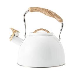 gazechimp Chaleira de chá 3L para fogões de indução, bule com cabo anti-calor, chaleira de água utensílios de chaleira de aço inoxidável alto
