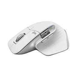 Mouse sem fio Logitech MX Master 3S com Sensor Darkfield para Uso em Qualquer Superfície, Design Ergonômico, Clique Silencioso, Conexão USB ou Bluetooth - Cinza Claro