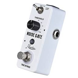 Qudai Noise Gate Redução de Ruído Pedal Efeito Guitarra 2 Modos Liga de Alumínio Shell True Bypass PC