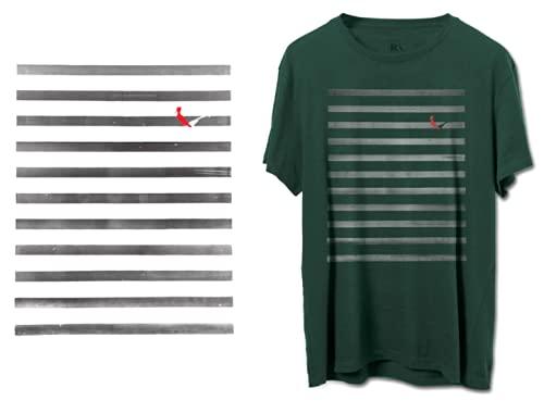 Camiseta Estampada Faixa Iii, Reserva, Masculino, Verde Escuro, G3