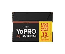 YoPRO, Pack Yopro Bebida Láctea Uht Chocolate 15G de Proteínas 250 Ml -12 Unidades