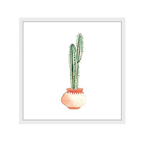 Quadro com Vidro Cactus I Kapos Branco