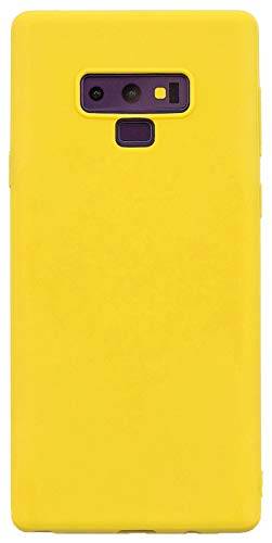 Shunda Capa para Galaxy Note 9, capa ultrafina macia de silicone TPU fosco à prova de choque, capa protetora para celular para Samsung Galaxy Note 9 de 6,5 polegadas - amarela