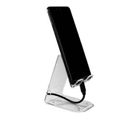 Suporte Splin de mesa universal para smartphones Video Call Live em Acrílico (cristal)