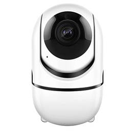 Câmera de segurança interna 1080P 2MP sem fio WiFi câmera de vigilância com visão noturna com detecção de movimento e acesso remoto com áudio bidirecional White