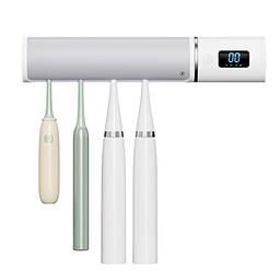 NEARAY Porta Escova De Dente, Esterilizador UV Esterilizador de escova de dentes, uv desinfecção inteligente recarregável secagem rápida suporte de escova de dentes fixado na parede