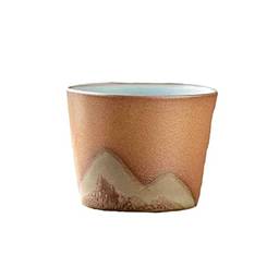 1 peça de xícara de cerâmica retrô chinesa requintada feita à mão cerâmica copo de meditação para viagem Pu'er Master Cup chá conjunto acessórios