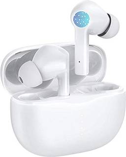 Fone de Ouvido Bluetooth 5.0 sem Fio com Estojo de Carregamento, Fone de Ouvido Estéreo 3D com Microfone, TWS, Controle de Toque Inteligente, à Prova d'Água Ipx67, 25+ horas de Reprodução Sound