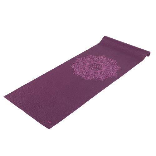 Tapete de Yoga PVC eco Estampa Mandala, indicado para iniciantes, yoga mat para pilates e ginástica 4.5mm 183cm x 60cm (ameixa, mandala-roxo)