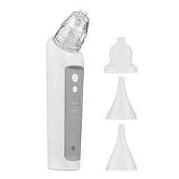 Mibee Aspirador nasal elétrico para bebê aspirador de nariz automático para bebês 3 níveis de sucção bateria embutida de baixo ruído com música calmante 3 peças pontas de sucção de silicone