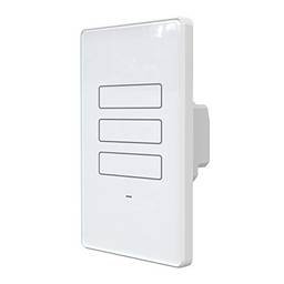 Interruptor Inteligente WiFi AGL, 03 teclas Touch, Branco - Compatível com Alexa