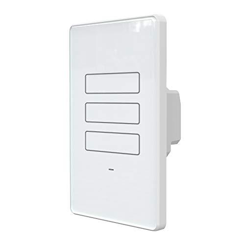 Interruptor Inteligente WiFi AGL, 03 teclas Touch, Branco - Compatível com Alexa