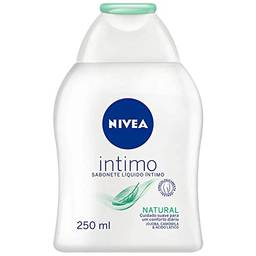 NIVEA Sabonete Líquido Íntimo Natural Feminino - Mantém o ph natural, com extrato de camomila e óleo de jojoba, limpeza suave, sem corantes, testado dermatologicamente e ginecologicamente - 250ml