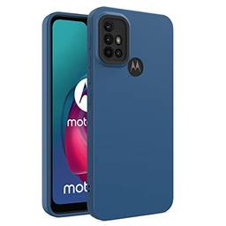 Capa para Motorola Moto G10, Capa Moto G20, Capa Moto G30, Capa Protetora Fina TPU Macio à prova de choque & Capa Lente da Câmera para Motorola Moto G10/Moto G20/Moto G30 - Azul
