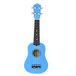 Tomshin Ukulele de 21 polegadas com 4 cordas Ukulele pequeno violão baixo instrumento musical de madeira presente para crianças azul