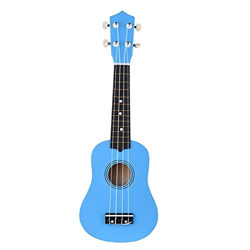 Tomshin Ukulele de 21 polegadas com 4 cordas Ukulele pequeno violão baixo instrumento musical de madeira presente para crianças azul