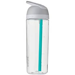 Owala Garrafa de água Flip Clear com canudo para esportes e viagens, livre de BPA, 740 ml, Shy Marshmallow