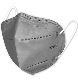 Máscaras KN95 Cinza Lisa - Kit de 10, 20, 30, 40, 50, 100 Unidades - FPP2 PFF2 - Filtragem > 95% - Embaladas de 10 em 10 (20)
