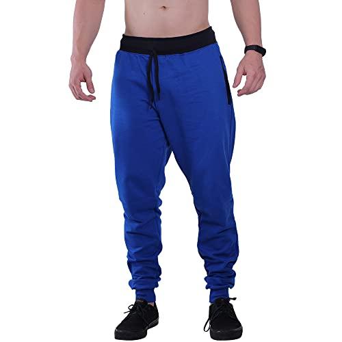 Calça Masculina Moletom Slim Jogger MXD Conceito Cores Tradicionais (G, Azul Royal)