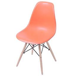 Cadeira De Jantar Eames Wood Laranja Pp Or Design 1102b, Or-1102blaranja