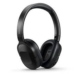 PHILIPS Headphone bluetooth on-ear com isolamento acústico ativo noise cancelling, microfone e energia para 25 horas na cor preto TAH6506BK/00,padrão