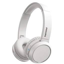 PHILIPS Headphone bluetooth on-ear com microfone, reforço de graves e energia para 29 horas na cor branco TAH4205WT/00, padrão