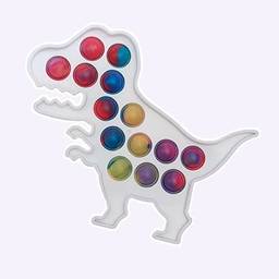 Pop It Dinossauro Anti-Estresse Brinquedos Divertidos Cores Sortida Base Branca Para Crianças Divertido