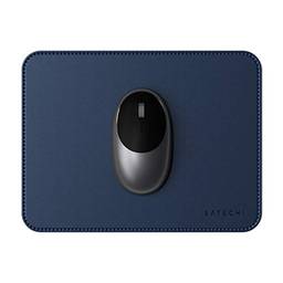 Mouse pad Satechi de couro ecológico 24,9 cm x 19 cm – Seguro para superfícies de madeira lacadas e envernizadas, Azul