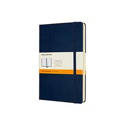 Moleskine Caderno expandido clássico, capa dura, grande (12,7 cm x 21 cm), pautado/forrado, azul safira, 400 páginas
